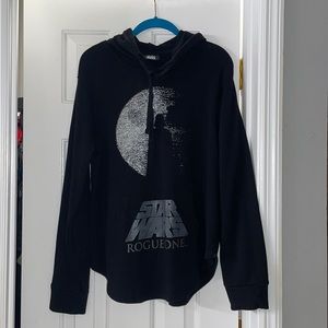 Star Wars Rouge One Black Hoodie Large
